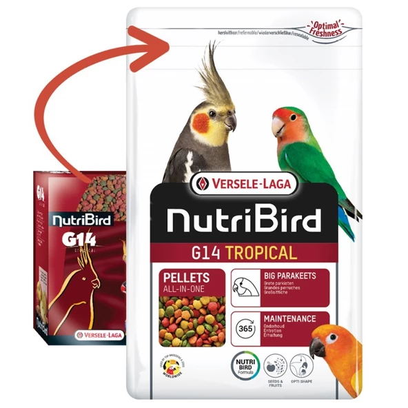 Versele Laga Nutrıbırd G14 Tropical Paraket Pelet Yem 10kg