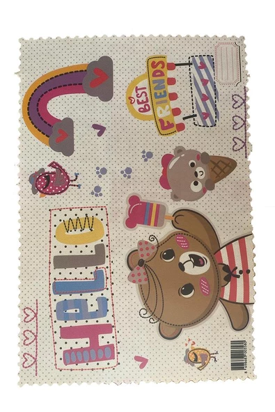 Beslenme Bezi Yıkanabilir 32x48 cm 1 Adet Best Frieds Beslenme Örtüsü Okul Öncesi Kreş Anasınıfı İlkokul İçin İdeal - 2