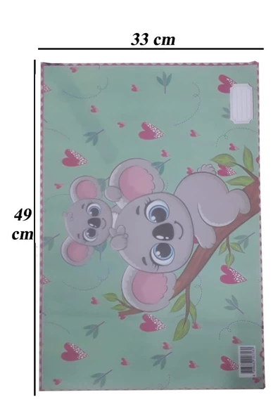 Beslenme Bezi Yıkanabilir 33x49 cm 1 Adet Koala Beslenme Örtüsü Okul Öncesi Kreş Anasınıfı İlkokul İçin İdeal
