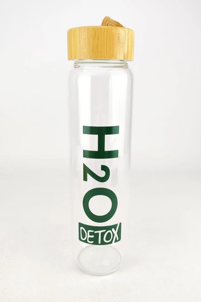 Digithome H2O Detox Bambu Kapaklı Cam Matara 1000 Ml - H2O75994 C1-1-18 - 3