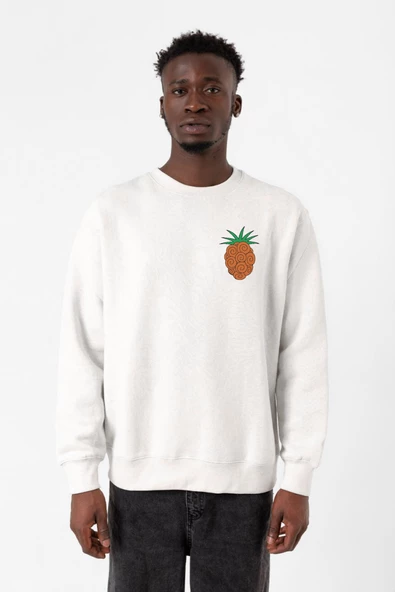 One Piece Anime Bara Bara Devil Fruit Beyaz Erkek 2ip Sweatshirt