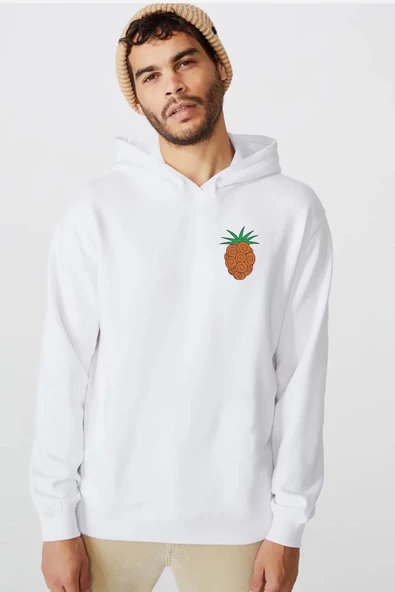 One Piece Anime Bara Bara Devil Fruit Beyaz Erkek 3ip Kapşonlu  Sweatshirt