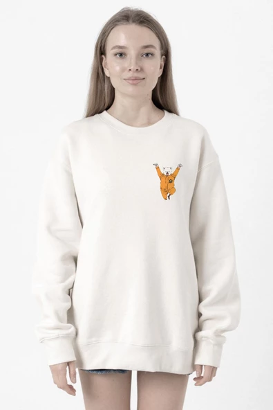 One Piece Anime Bepo Beyaz Kadın 2ip Sweatshirt