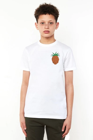 One Piece Anime Bara Bara Devil Fruit Beyaz Çocuk Bisikletyaka Tshirt