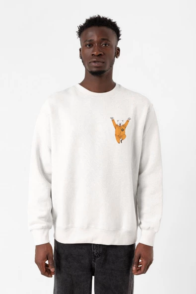 One Piece Anime Bepo Beyaz Erkek 2ip Sweatshirt