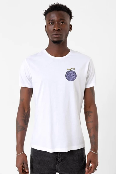 One Piece Anime Gomu Gomu Devil Fruit Beyaz Erkek Bisikletyaka Tshirt