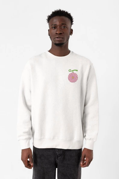 One Piece Anime Hana Hana Devil Fruit Beyaz Erkek 2ip Sweatshirt
