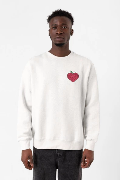 One Piece Anime Ope Ope Devil Fruit Beyaz Erkek 2ip Sweatshirt