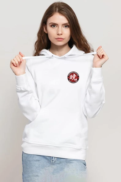 One Piece Anime Ninja Org. N.S Beyaz Kadın 3ip Kapşonlu Sweatshirt ürün görseli