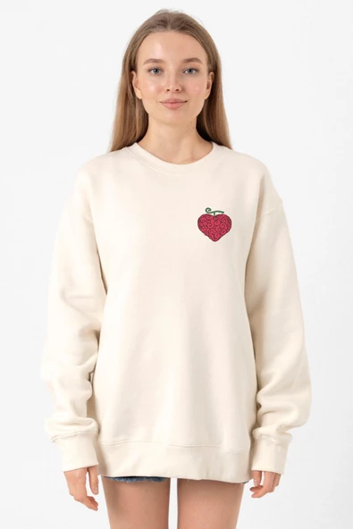 One Piece Anime Ope Ope Devil Fruit Ekru Kadın 2ip Sweatshirt