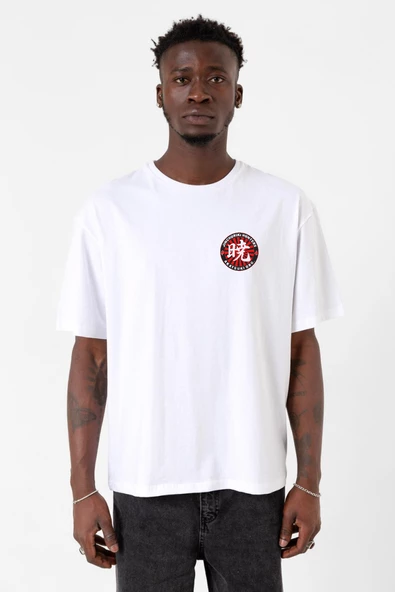One Piece Anime Ninja Org. N.S Beyaz Erkek Oversize Tshirt