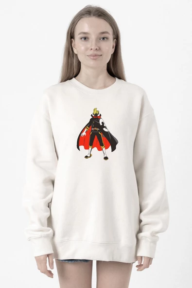 One Piece Anime Sanji Beyaz Kadın 2ip Sweatshirt