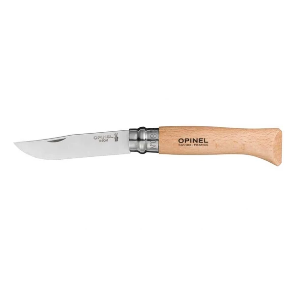 Opinel OP-123080 Inox 8 No Kayın Saplı Paslanmaz Çelik Çakı - 5