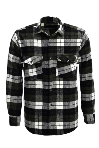 Erkek Çift Cepli Kapaklı Regular Fit Oduncu Gömlek BGL-ST03253 - Resim 2