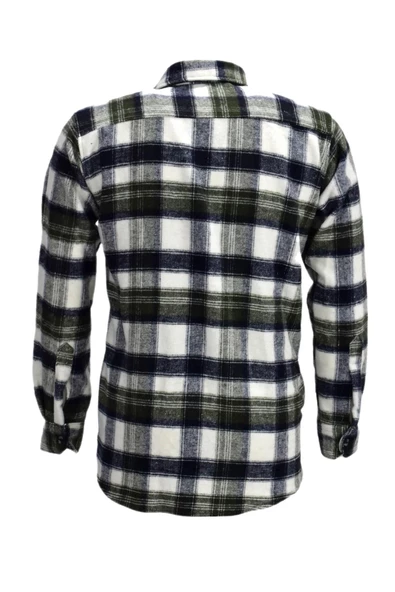 Erkek Çift Cepli Kapaklı Regular Fit Oduncu Gömlek BGL-ST03256 - Resim 8