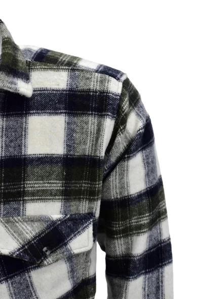 Erkek Çift Cepli Kapaklı Regular Fit Oduncu Gömlek BGL-ST03256 - Resim 10