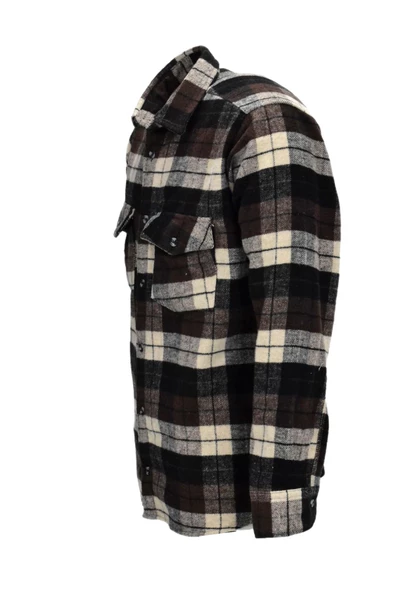 Erkek Çift Cepli Kapaklı Regular Fit Oduncu Gömlek BGL-ST03253 - Resim 6