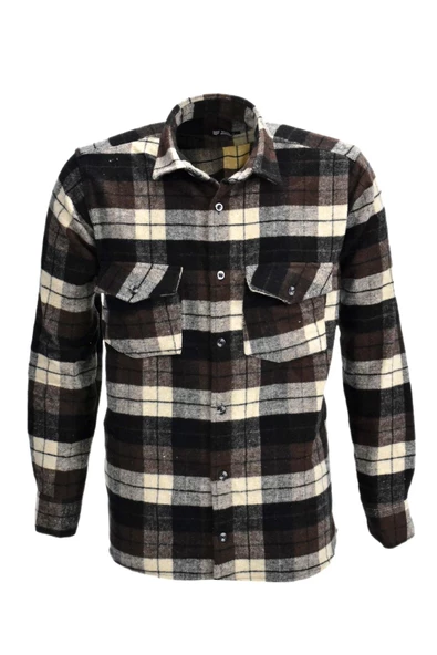 Erkek Çift Cepli Kapaklı Regular Fit Oduncu Gömlek BGL-ST03253 - Resim 3