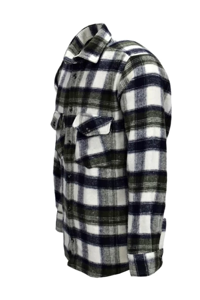 Erkek Çift Cepli Kapaklı Regular Fit Oduncu Gömlek BGL-ST03256 - Resim 4