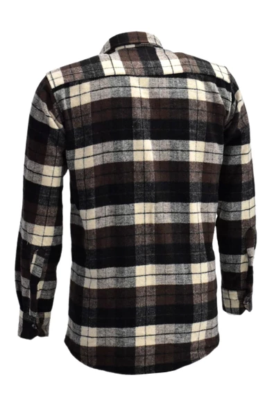 Erkek Çift Cepli Kapaklı Regular Fit Oduncu Gömlek BGL-ST03253 - Resim 12