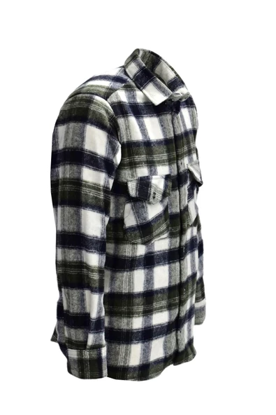 Erkek Çift Cepli Kapaklı Regular Fit Oduncu Gömlek BGL-ST03256 - Resim 6