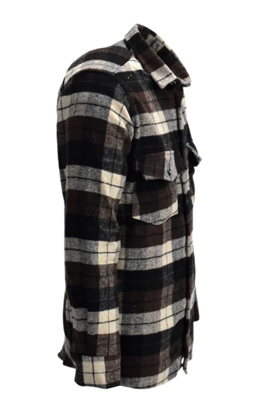 Erkek Çift Cepli Kapaklı Regular Fit Oduncu Gömlek BGL-ST03253 - Resim 9