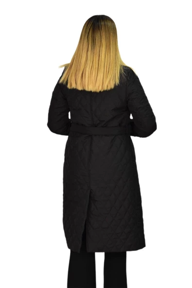 Kadın Kapitone Baklava Dikişli Kaban K3140 BGL-ST03290 - 10