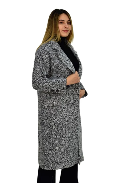 Kadın Buklet Kaşe Kaban K3146 BGL-ST03284 - 5