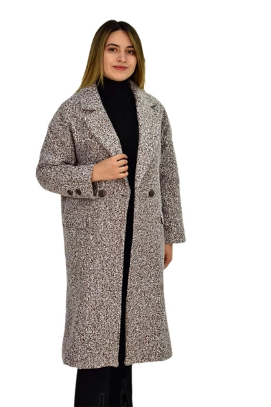 Kadın Buklet Kaşe Kaban K3146 BGL-ST03284 - 6