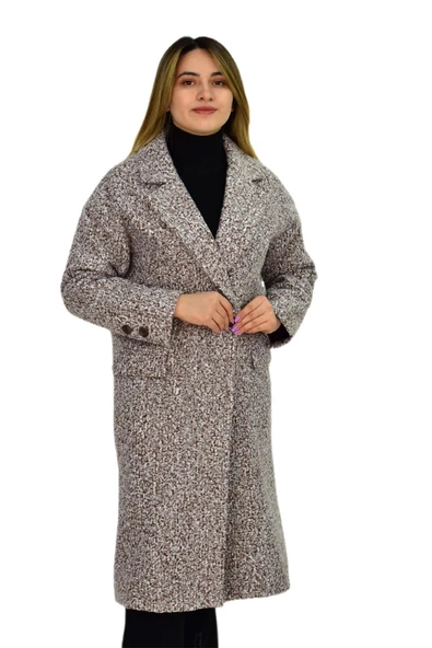 Kadın Buklet Kaşe Kaban K3146 BGL-ST03284 - 3