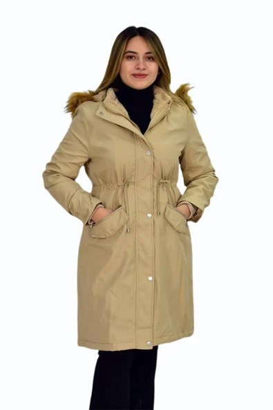 Kadın Kapüşonlu Bondid Kaban K3065 BGL-ST03289 - Resim 2