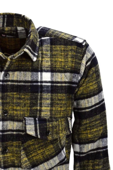 Erkek Çift Cepli Kapaklı Regular Fit Oduncu Gömlek BGL-ST03255 - 11