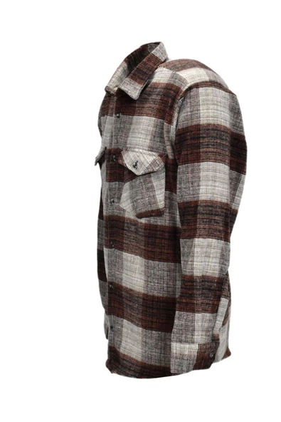 Erkek Çift Cepli Kapaklı Regular Fit Oduncu Gömlek BGL-ST03252 - Resim 9