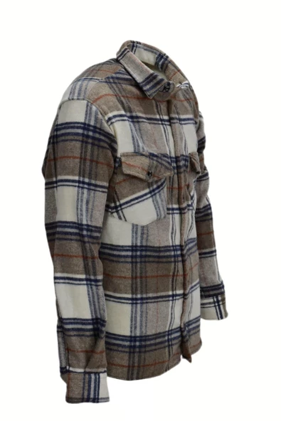 Erkek Çift Cepli Kapaklı Regular Fit Oduncu Gömlek BGL-ST03255 - 6
