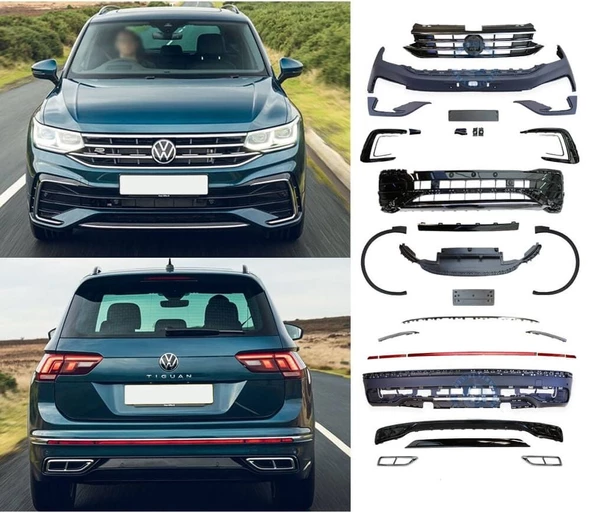 AUTOGP Vw tiguan body kit tampon seti R-line komple 2022+