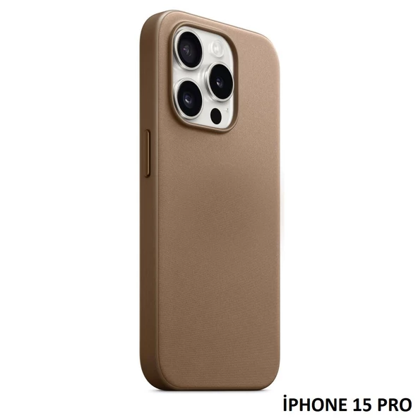 iPhone 15 Pro için MagSafe özellikli Mikro Dokuma Kılıf - 11