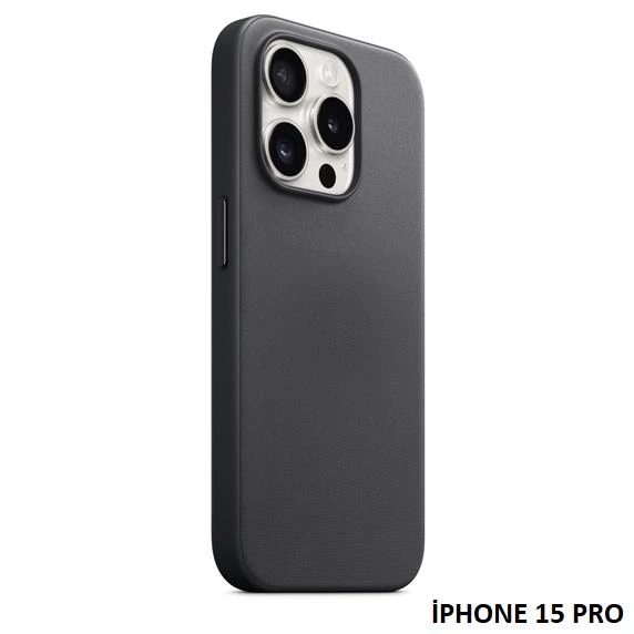 iPhone 15 Pro için MagSafe özellikli Mikro Dokuma Kılıf - 5