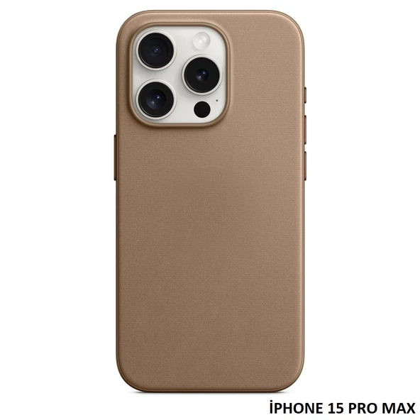 iPhone 15 Pro Max için MagSafe özellikli Mikro Dokuma Kılıf - 9