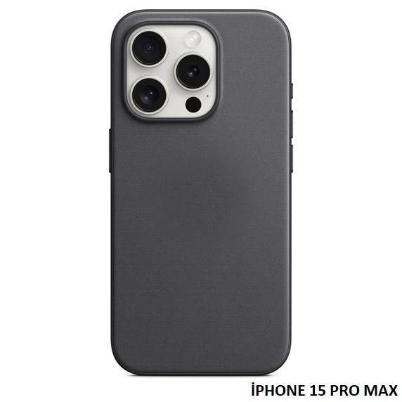 iPhone 15 Pro Max için MagSafe özellikli Mikro Dokuma Kılıf - 3
