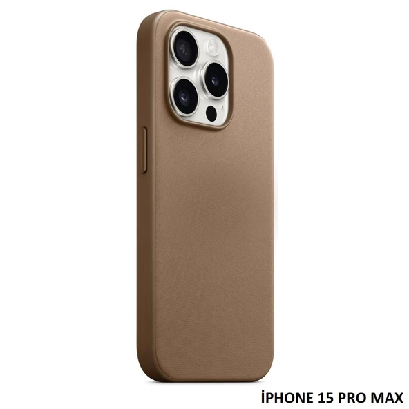 iPhone 15 Pro Max için MagSafe özellikli Mikro Dokuma Kılıf - 11