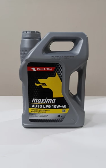 Petrol Ofisi Auto Lpg 10w-40 3 lt 11. ay 2023 üretim