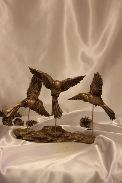 Kırlangıç Ebabil Kuşları Biblo Gold - Resim 5