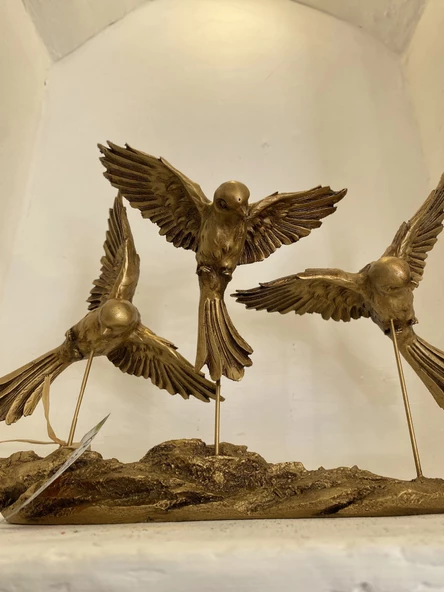 Kırlangıç Ebabil Kuşları Biblo Gold - Resim 10