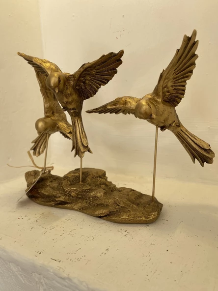 Kırlangıç Ebabil Kuşları Biblo Gold - Resim 8