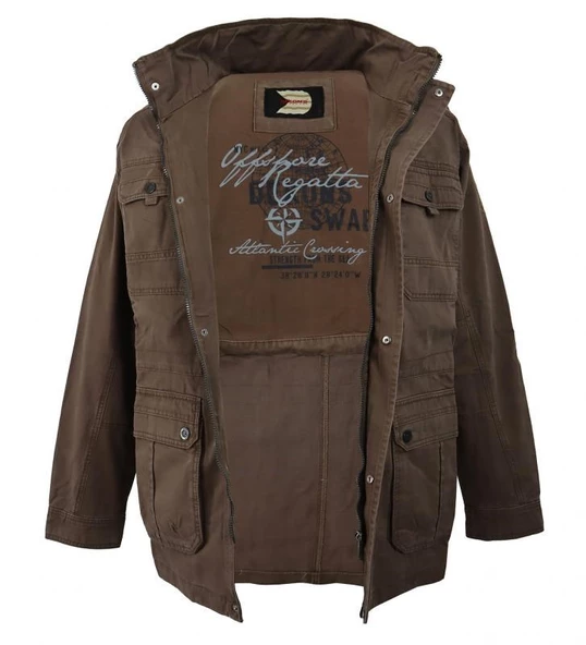 Büyük Beden Gabardin Mont Pluton Kahve 1436 - 2