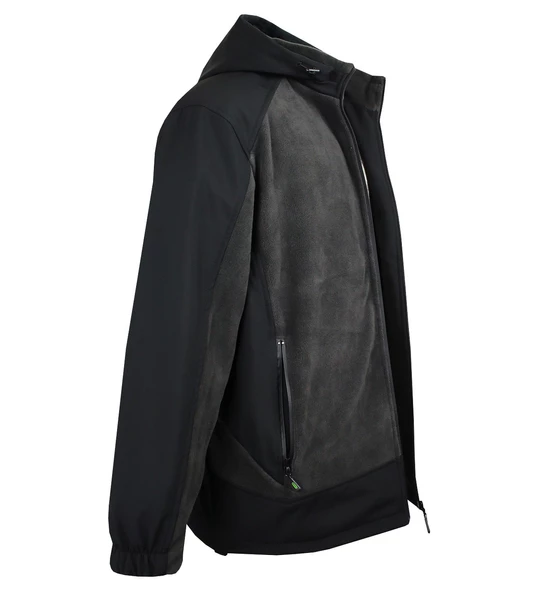 Büyük Beden Polarlı Softshel Mont Dekons Antrasit - 4