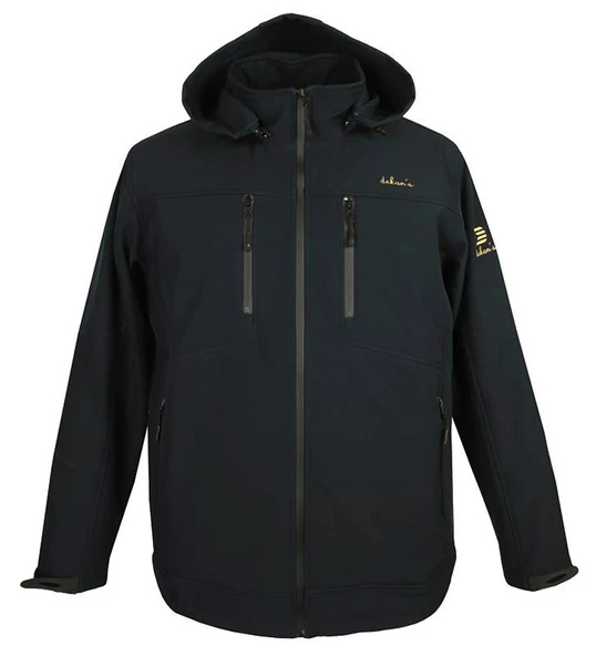 Büyük Beden Softshell Mont Dekons Siyah 6XL-10XL