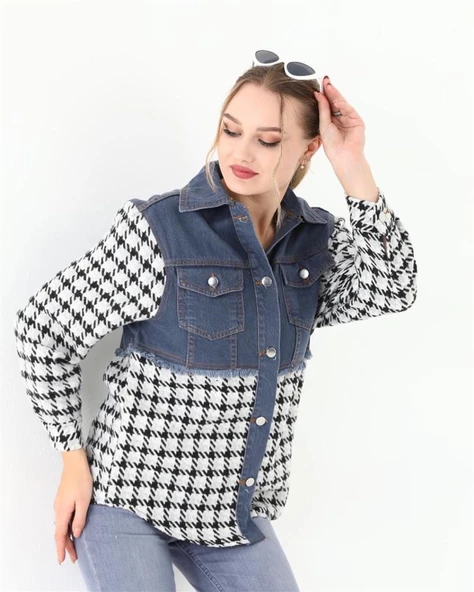 Kadın Yeni Model Kot Ceket 13386 - 3