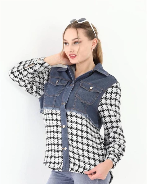 Kadın Yeni Model Kot Ceket 13386 - 4