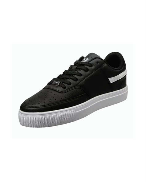 M.P. 232-1291 Mr Erkek Siyah-Beyaz Cilt Sneaker Ayakkabı - 3